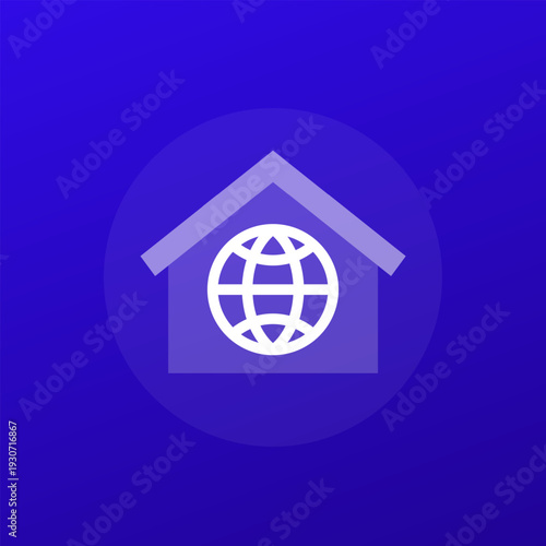 home network icon, transparent design