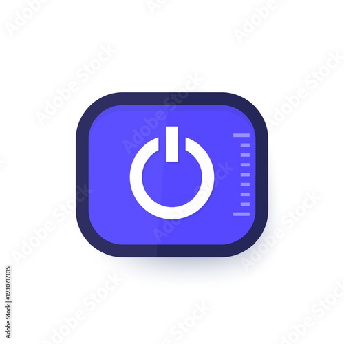 off button on control panel, thermostat interface vector design