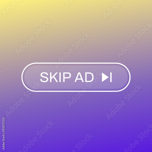 skip ad button design, vector