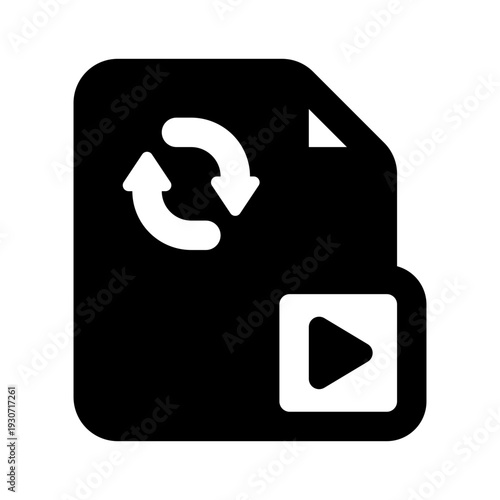 Recycled Content Simple Glyph Icon. Single icon, glyph vector icon