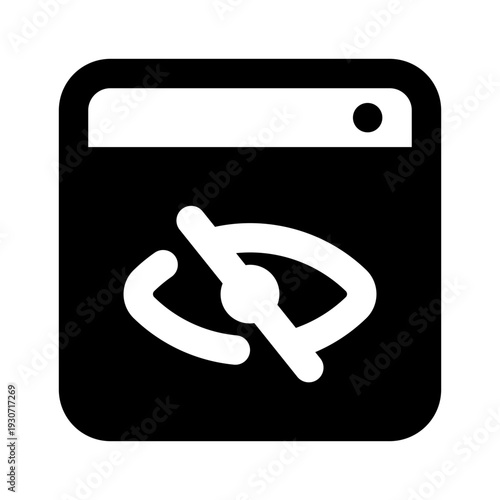 Sensitive Content Simple Glyph Icon. Single icon, glyph vector icon