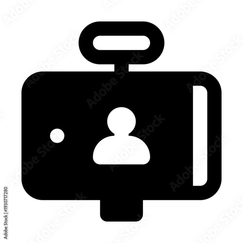 Vlogger Simple Glyph Icon. Single icon, glyph vector icon	