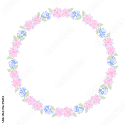 Elegant cute flower wreaths and floral frames. Perfect for weddings, invites, spring designs and botanical art. 