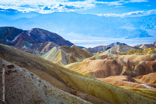 Fotografía Zabriskie Point Colorful Badlands Panorama Death Valley