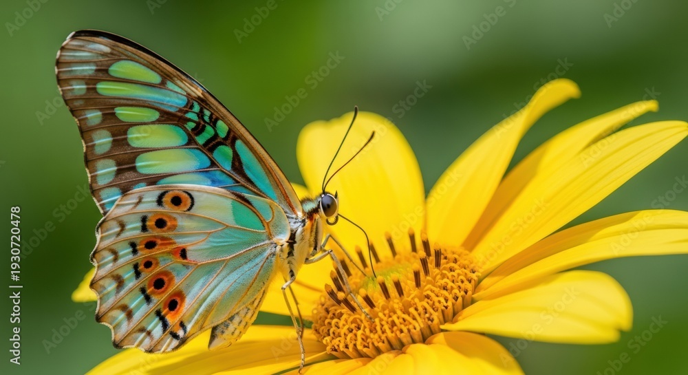 Obraz premium Exotic Butterfly on Flower