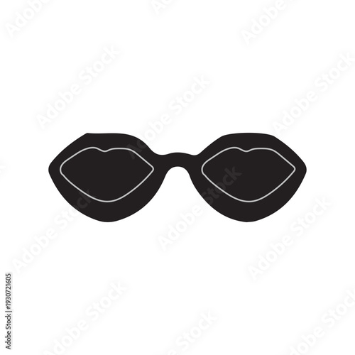 Minimal Sunglasses Vector Clean Fashion Design.
