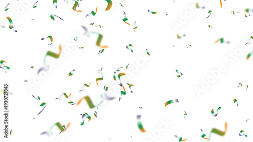 Colorful confetti pieces scattered