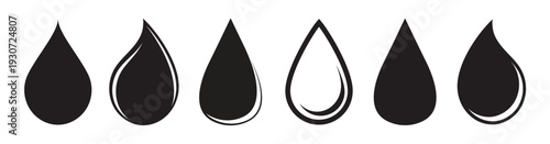 Set of Water drop Logo Template vector illustration