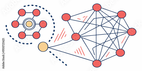 Visual representation of a neural network with input, hidden, and output layers