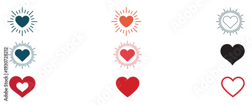 Love, Weather and Favorite Symbol Collection. vector illustration eps 10
