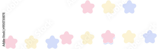 Bild auf Leinwand cute lovely pastel star shape elements decorative