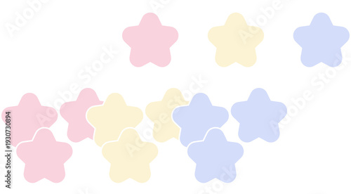 Fotografi cute lovely pastel star shape elements decorative