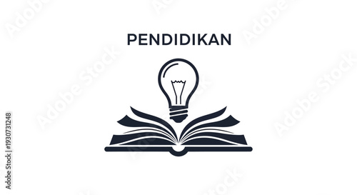 Education Concept with Lightbulb and Book.