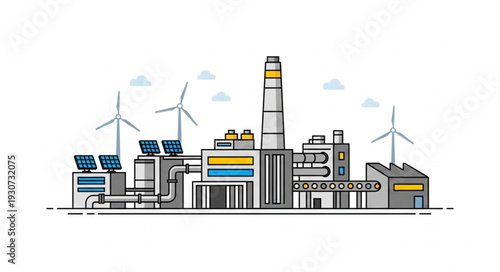 Industrial Facility with Renewable Energy.