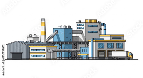 Industrial Facility Complex Building Structure.