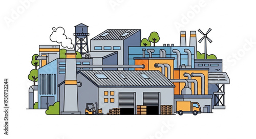 Industrial Facility with Renewable Energy.