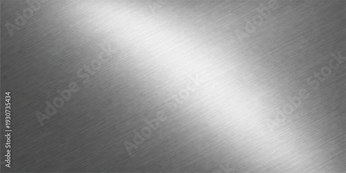 Brushed silver metal texture background with shiny steel plate surface pattern