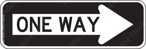 One way traffic road sign vector illustration.