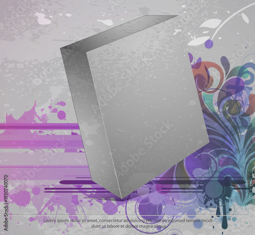 Three Dimensional Flower Box Vector Background 3