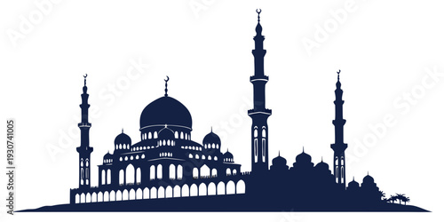 The grand and majestic sheikh zayed mosque in abu dhabi with its iconic domes and minarets