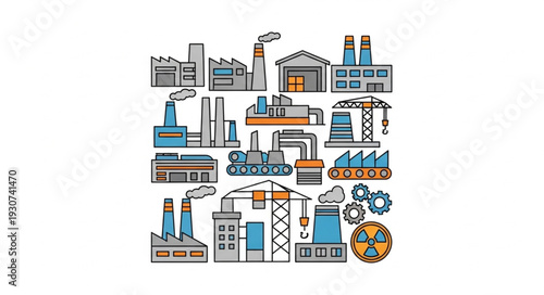 Industrial Factory Buildings and Equipment.