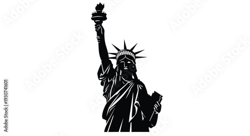 Vector illustration of Statue of Liberty icon