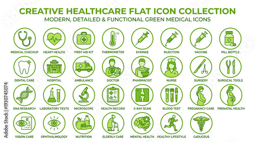 healthcare, medical, hospital, clinic, doctor, nurse, medicine, health, healthcare icon, medical icon, flat icon, icon set, medical set, healthcare set, medical symbols, first aid, stethoscope, syring