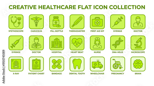 healthcare, medical, hospital, clinic, doctor, nurse, medicine, health, healthcare icon, medical icon, flat icon, icon set, medical set, healthcare set, medical symbols, first aid, stethoscope, syring