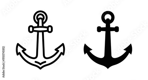 Anchor icons, symbolizing stability, security, and maritime themes