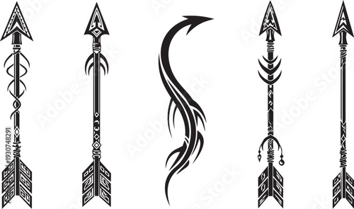 Artistic Decorative Arrow Vector Set