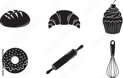 Fresh Bakery & Pastry Vector Illustration Set