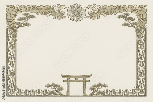 Certificate dan grade diplom karate. Old vintage diplom paper, with frame texture background art design.