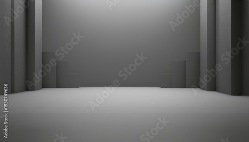Fototapeta 3d rendering empty background gray studio background limbo background