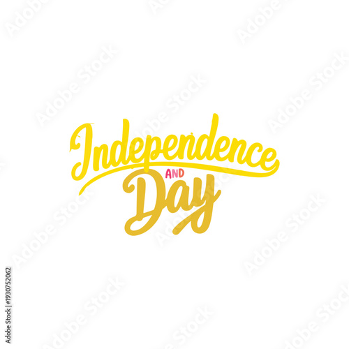 create a handwritten typography  of graphic T-shirt design text indenpendence day