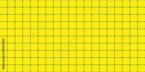 abstract simple black outline square wave pattern on yellow for banner poster background.