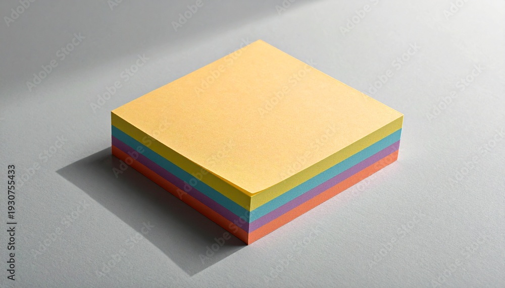 Fototapeta premium Colorful Sticky Notes on Gray Surface.