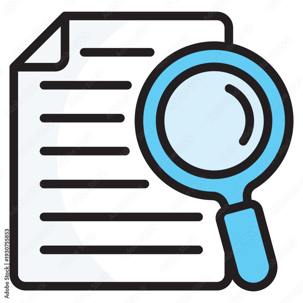 Fototapeta premium Research Paper Icon