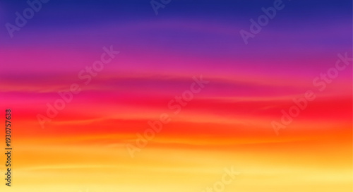 Vibrant Gradient Sky with Wispy Clouds at Sunset.