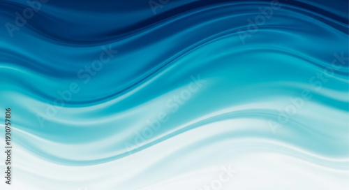 Abstract Blue and White Flowing Waves Background.