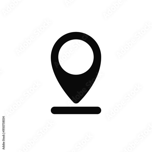 Location pin icon flat vector illustration design template