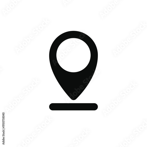 Location pin icon flat vector illustration design template