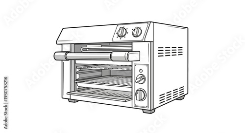 Small kitchen convection toaster oven.