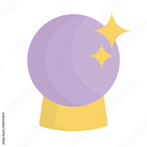 Magic ball vector illustration on a white background