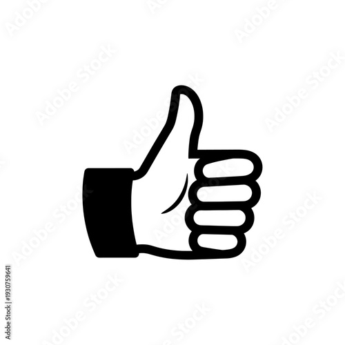 Thumbs up and thumbs down hand gesture icon vector illustration
