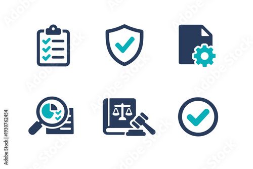 Simple generation regulation icon scalable badge background compliance image checklist no document