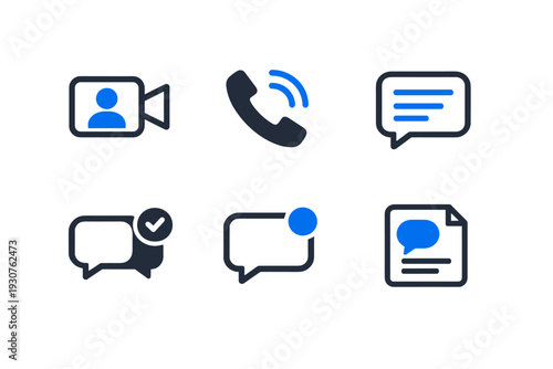 Message icons notification no call therapy text vector labels scalable grid icon