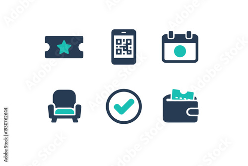 Icon no scalable ticket wallet seat background check vector white image generation