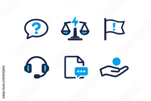 White no generation vector scalable chat image numbers simple help document icon