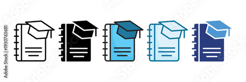 Study Planner Icon Set Multiple Style Collection