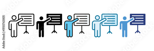 Teacher Icon Set Multiple Style Collection